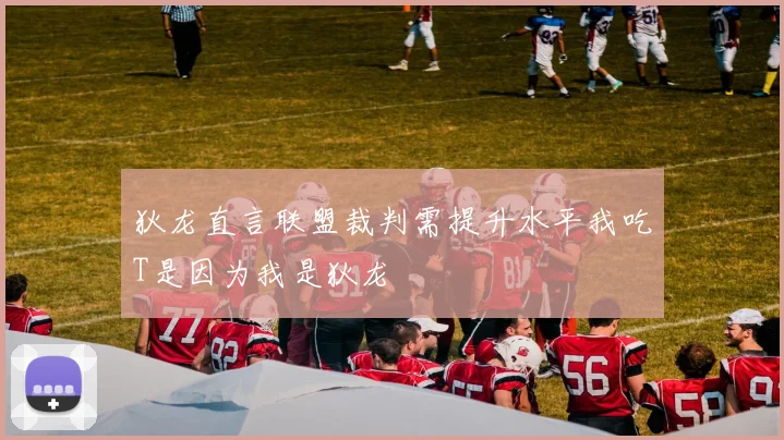 狄龙直言联盟裁判需提升水平我吃T是因为我是狄龙